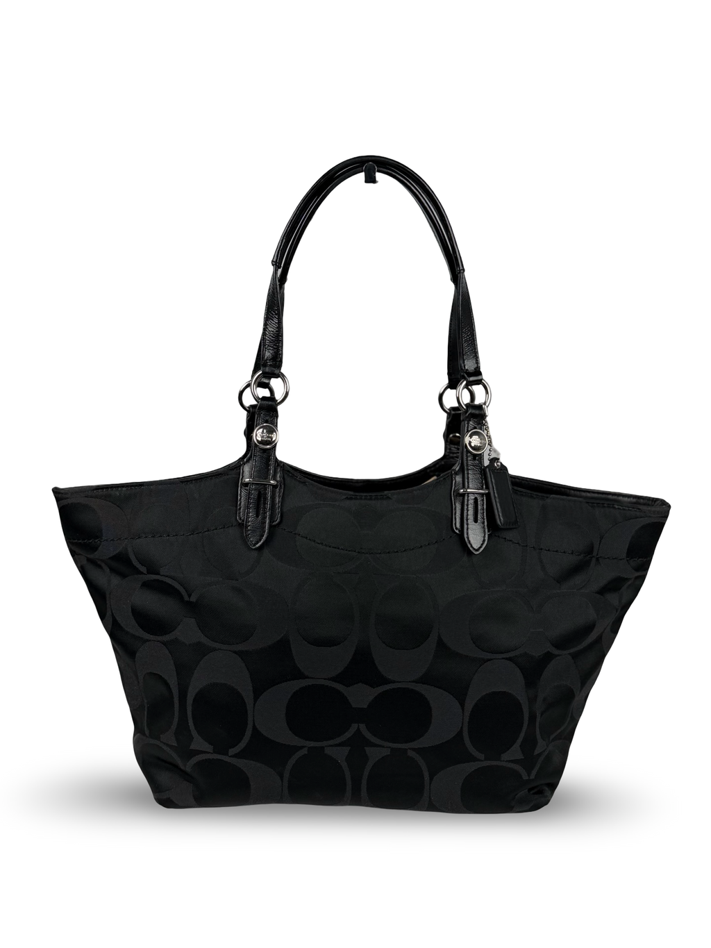 Coach F16175 Bleecker Signature black Monogram Shoulder Bag
