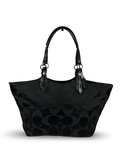 Coach F16175 Bleecker Signature black Monogram Shoulder Bag
