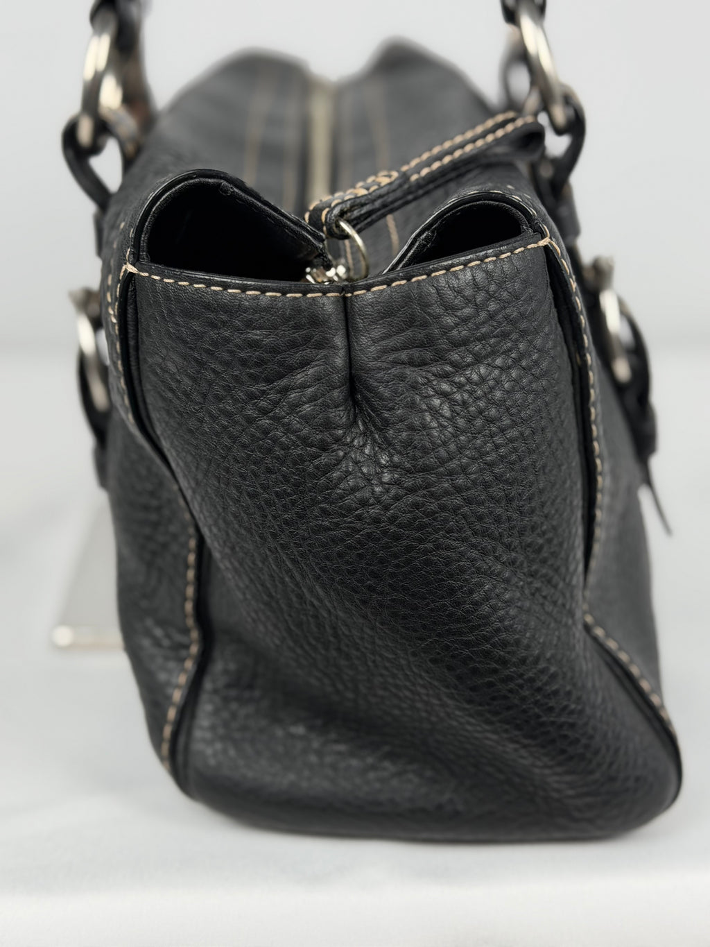 Coach F10887 Chelsea Black Pebbled Leather Shoulder Bag