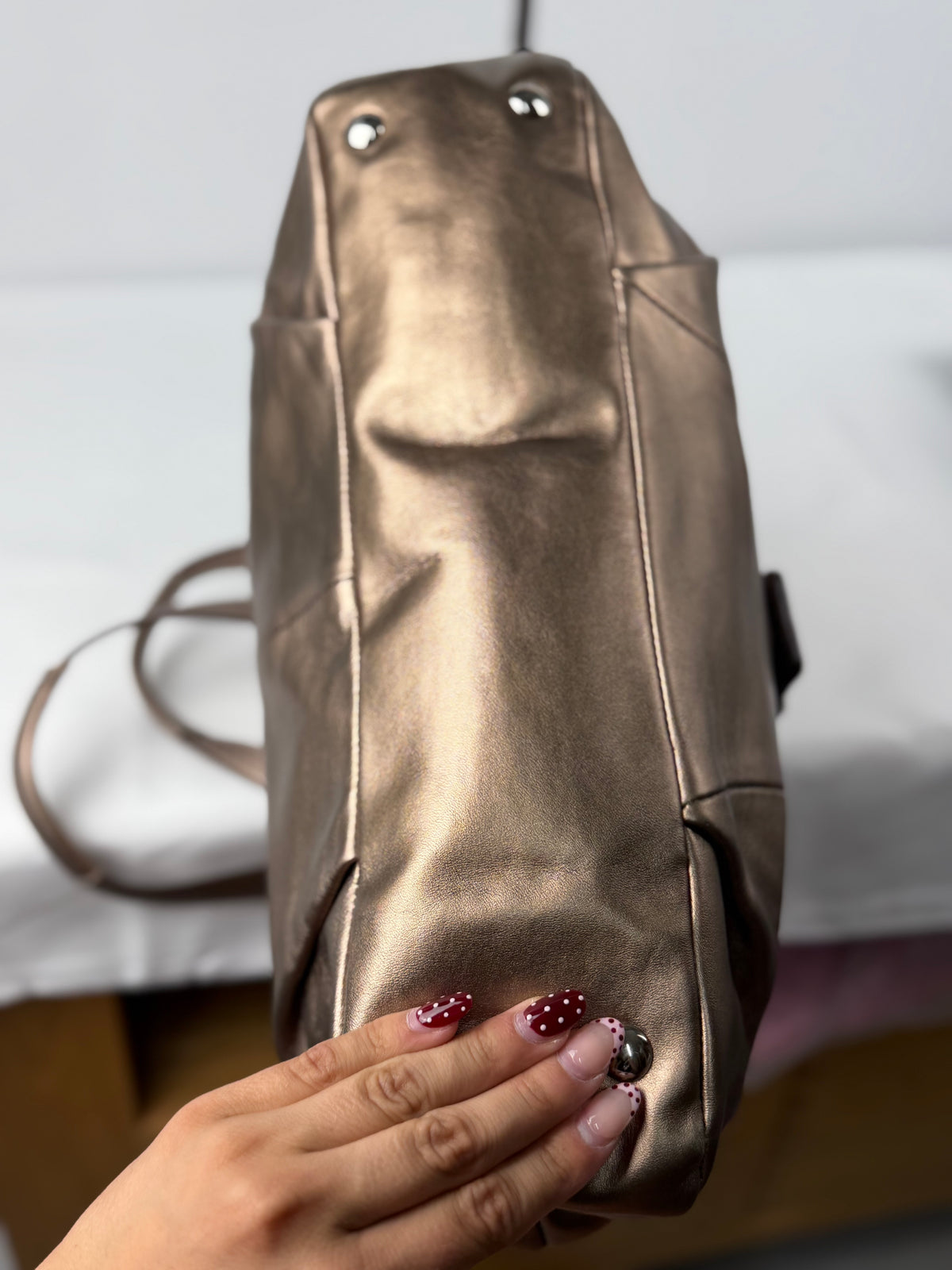 Coach F18751 Soho Metallic Leather Shoulder Tote Bag