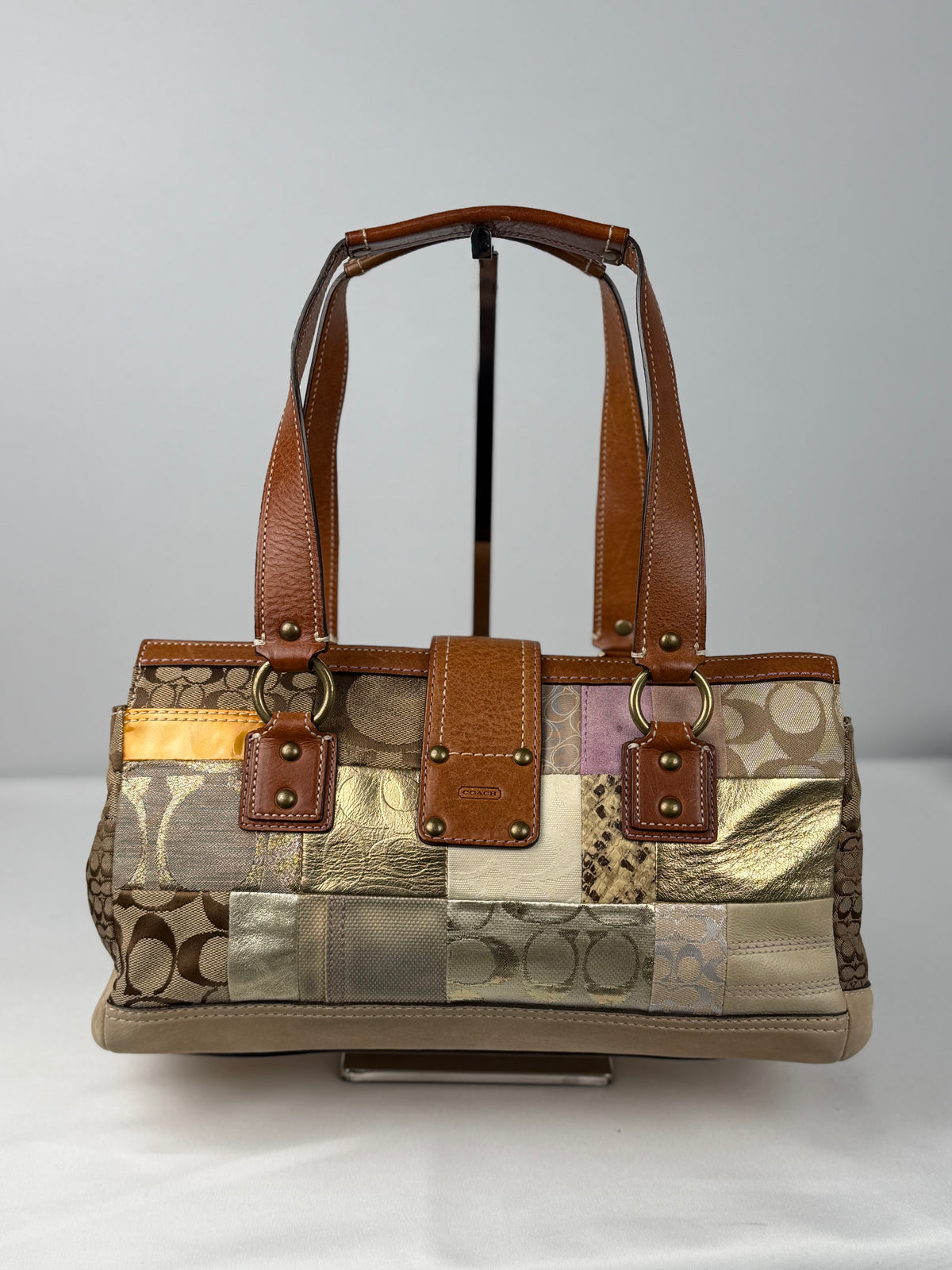 Coach 10004 Rare Soho Multicolour Suede/Leather/Canvas Patchwork Shoulder Bag&nbsp;