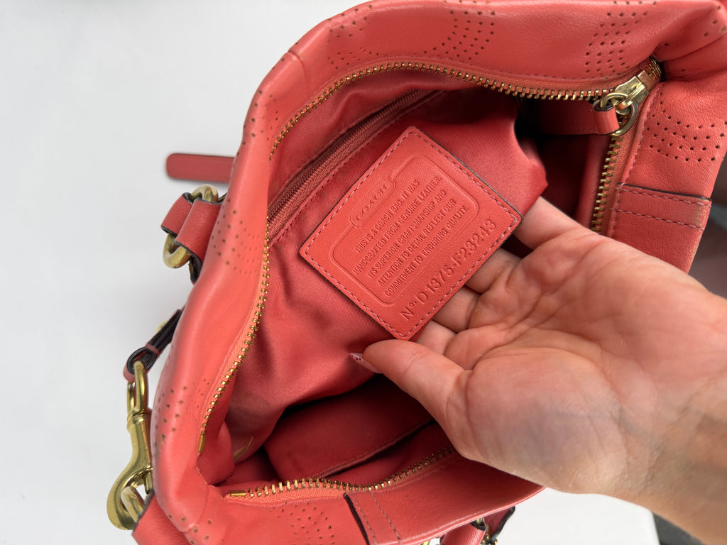 Coach F23243 Ashley Pink Leather Hand Bag