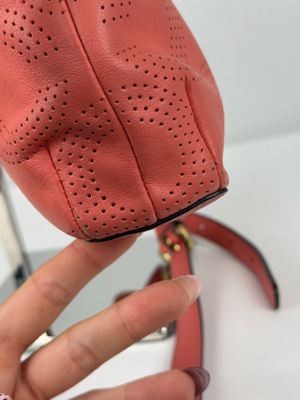 Coach F23243 Ashley Pink Leather Hand Bag
