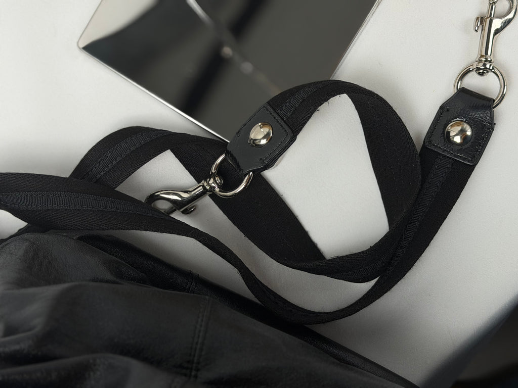 Coach 14561 Poppy Black Leather Double Pocket Shoulder Bag