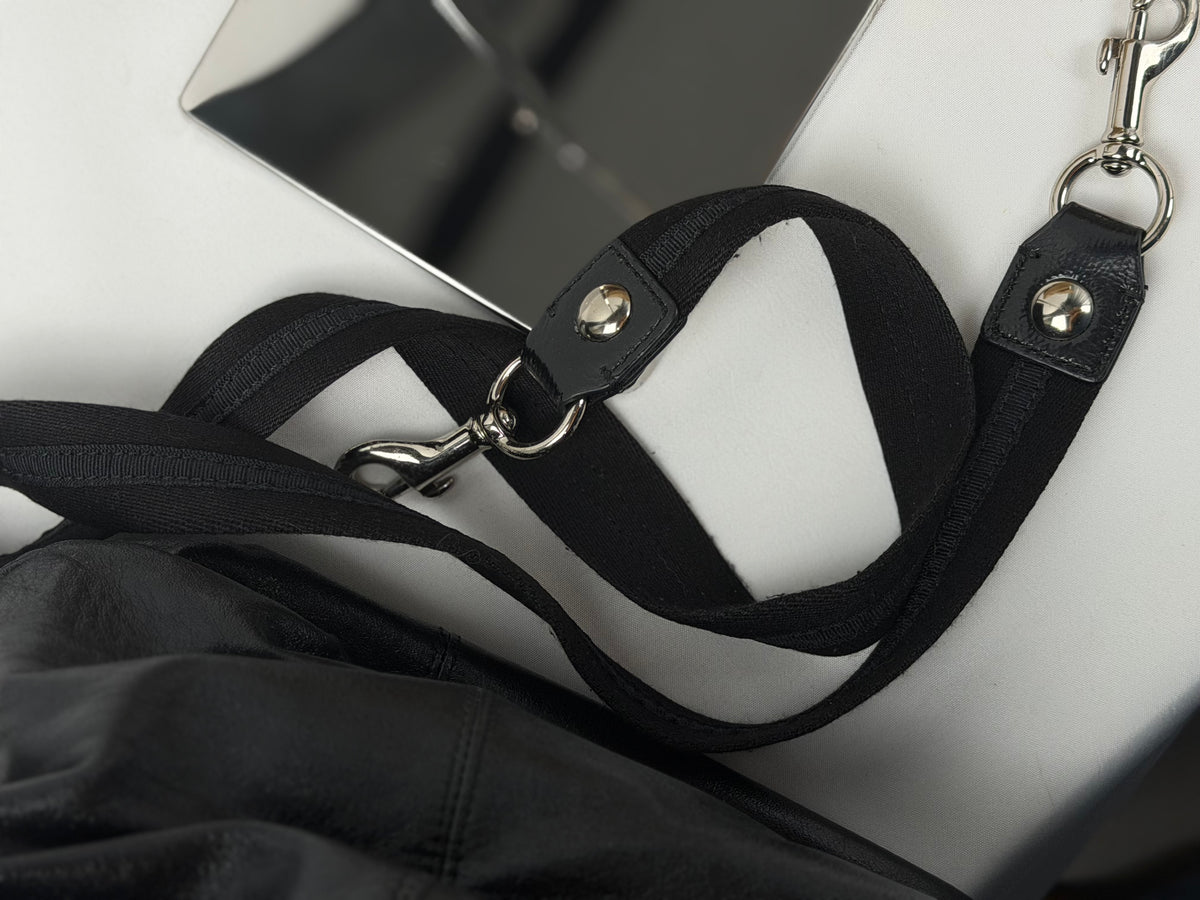 Coach 14561 Poppy Black Leather Double Pocket Shoulder Bag