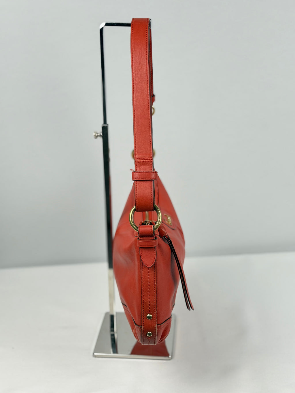 Coach F24404 Red/Orange Leather Shoulder Bag