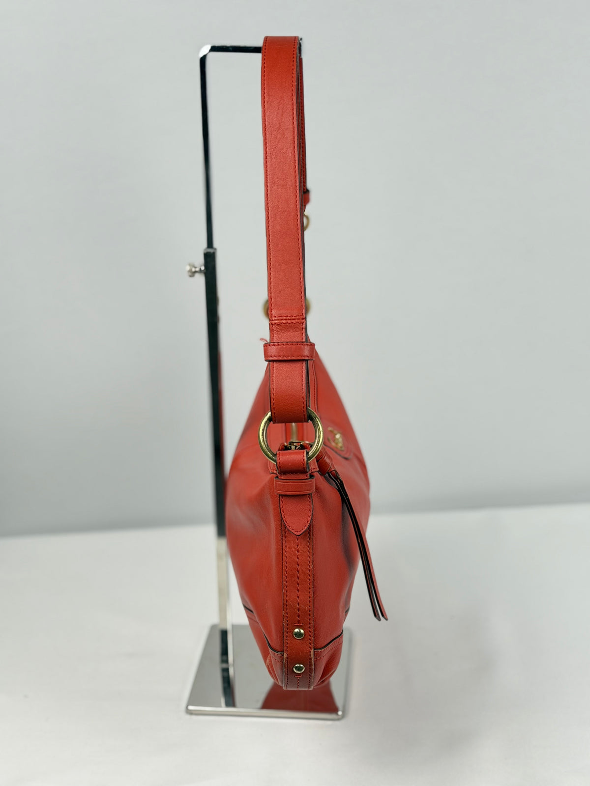 Coach F24404 Red/Orange Leather Shoulder Bag