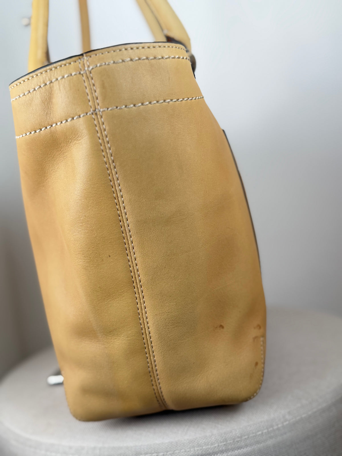 Coach F14383 Bleecker Tan/Brown Leather Shoulder Bag