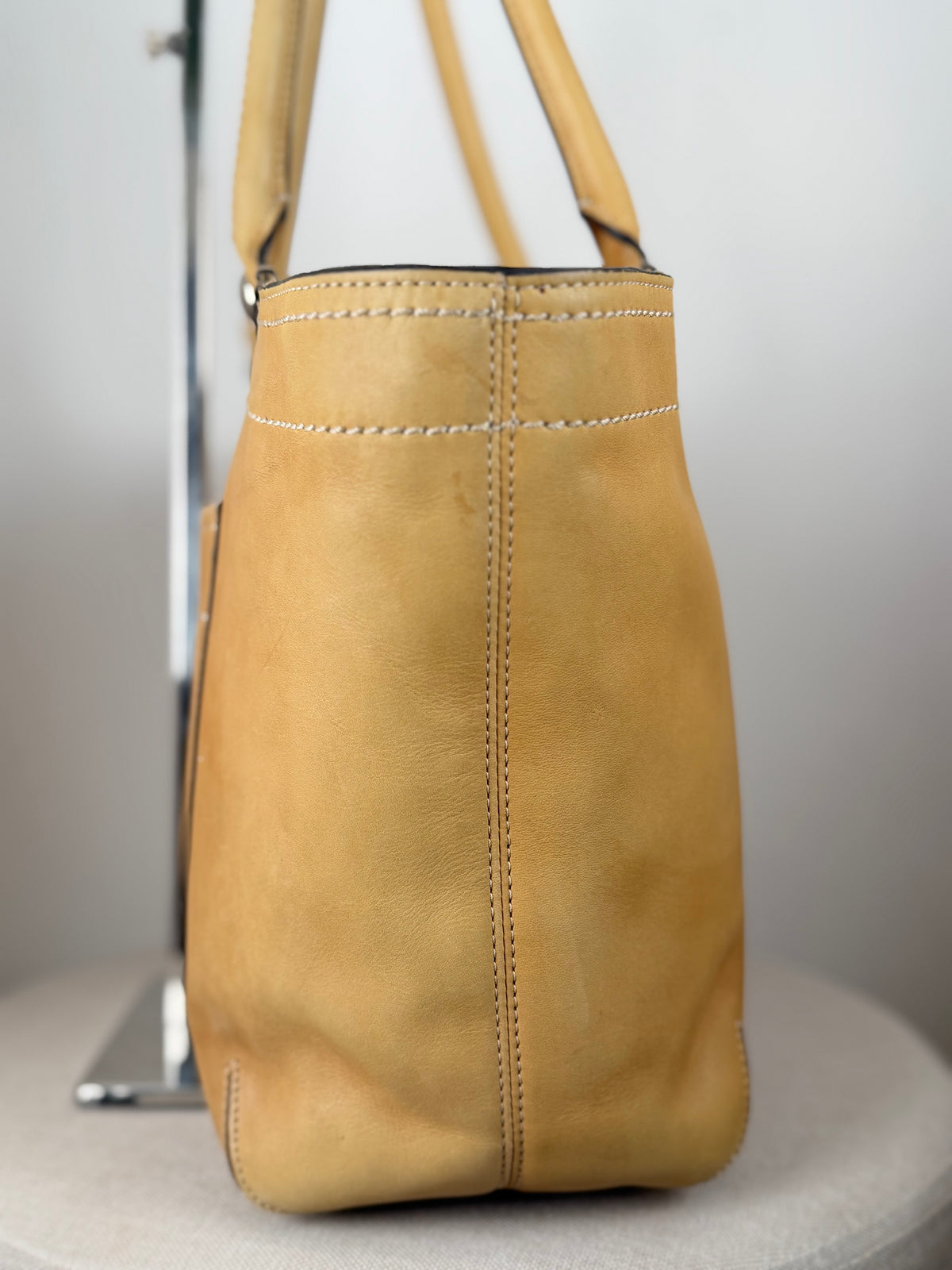 Coach F14383 Bleecker Tan/Brown Leather Shoulder Bag