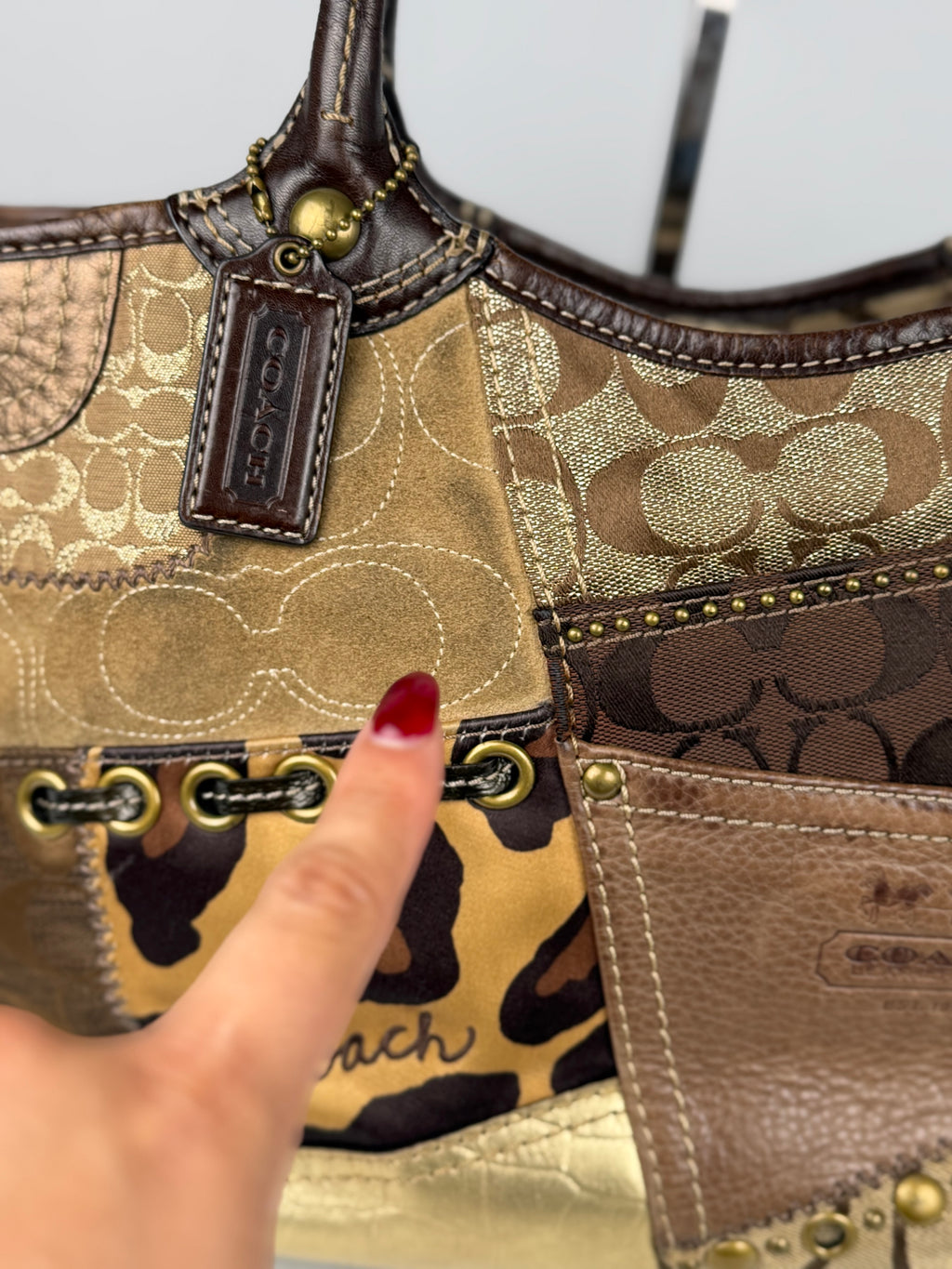 Coach 12899 Limited Edition Patchwork Bleecker Shoulder Bag