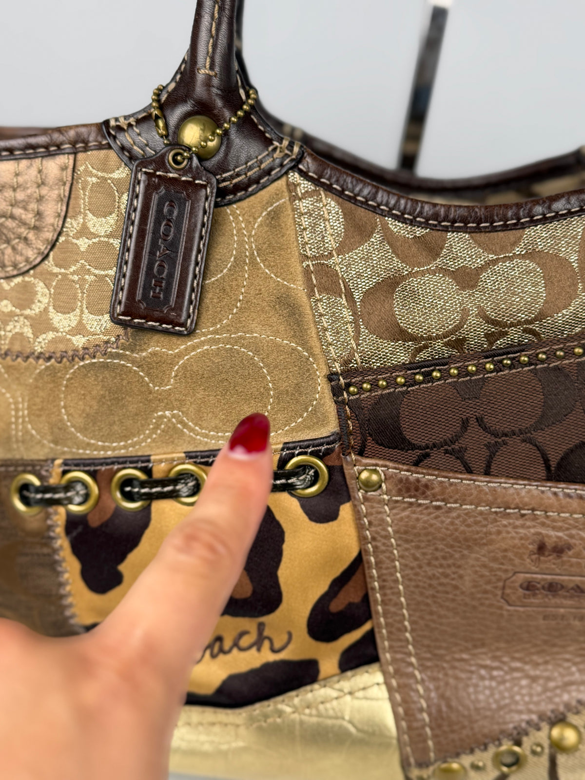 Coach 12899 Limited Edition Patchwork Bleecker Shoulder Bag