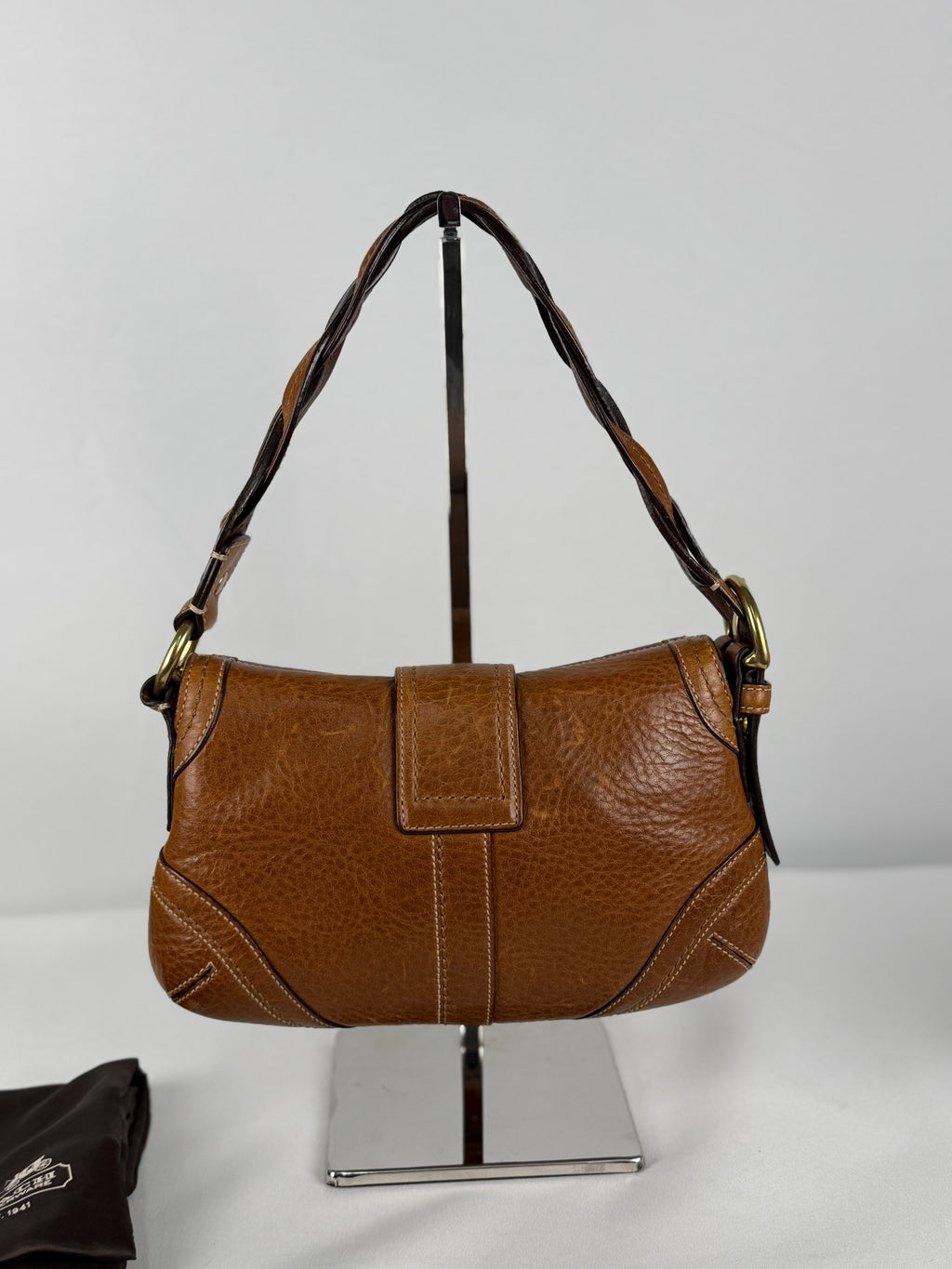 Coach 10317 Soho Rare Brown Pebbled Leather Shoulder Bag with dustbag