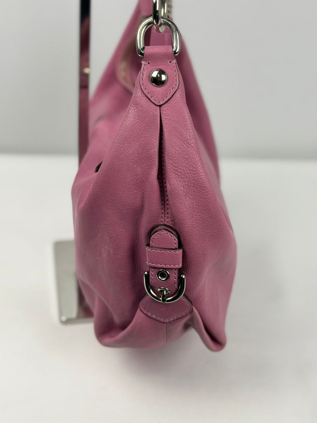 Coach 14304 Pink/Purple Leather Shoulder Bag