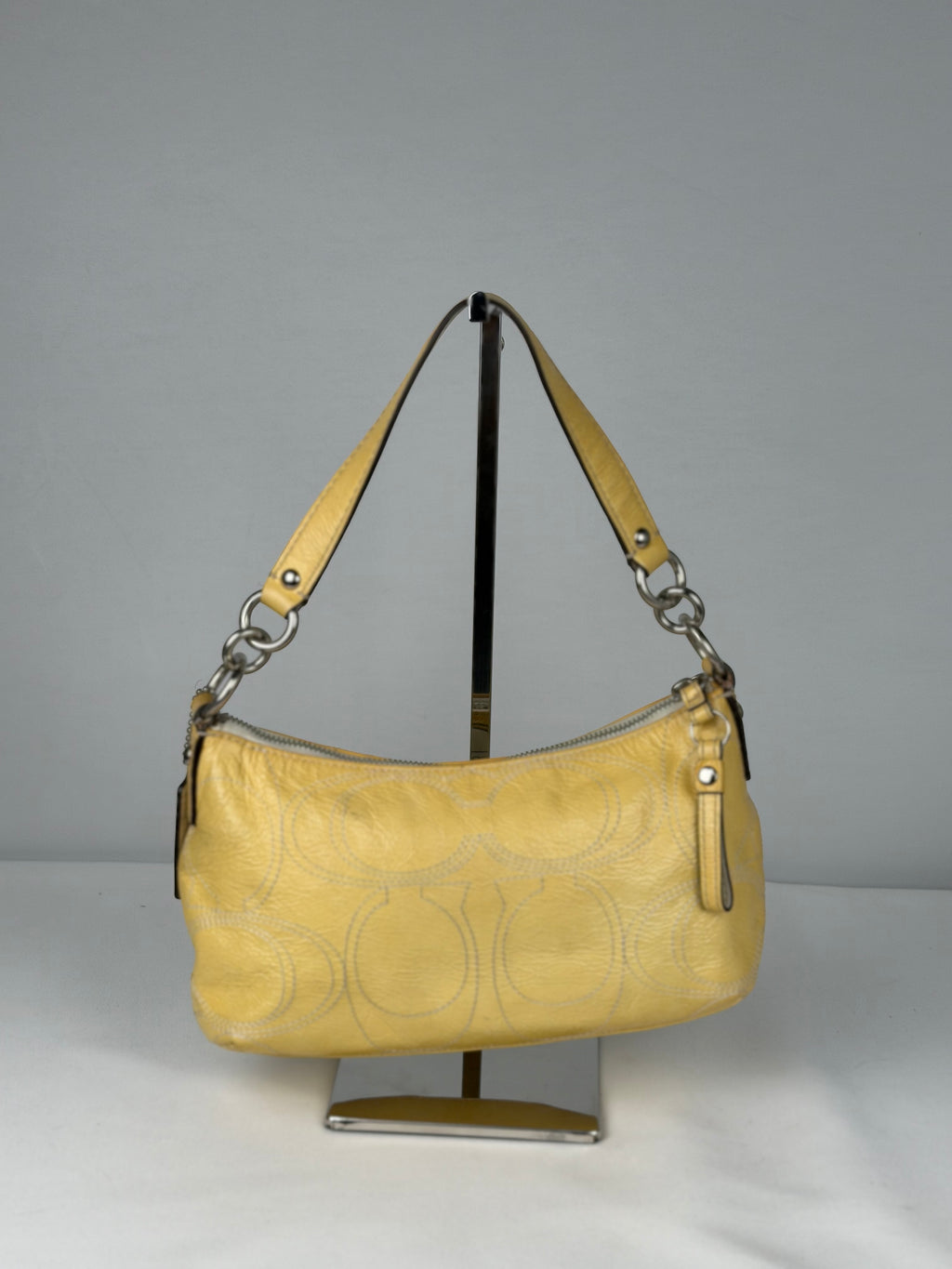 Coach F15141 Yellow Patent Leather Shoulder Bag