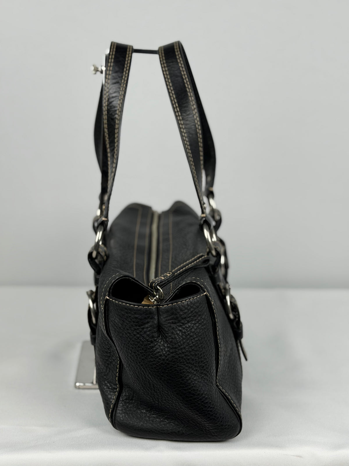 Coach F10887 Chelsea Black Pebbled Leather Shoulder Bag