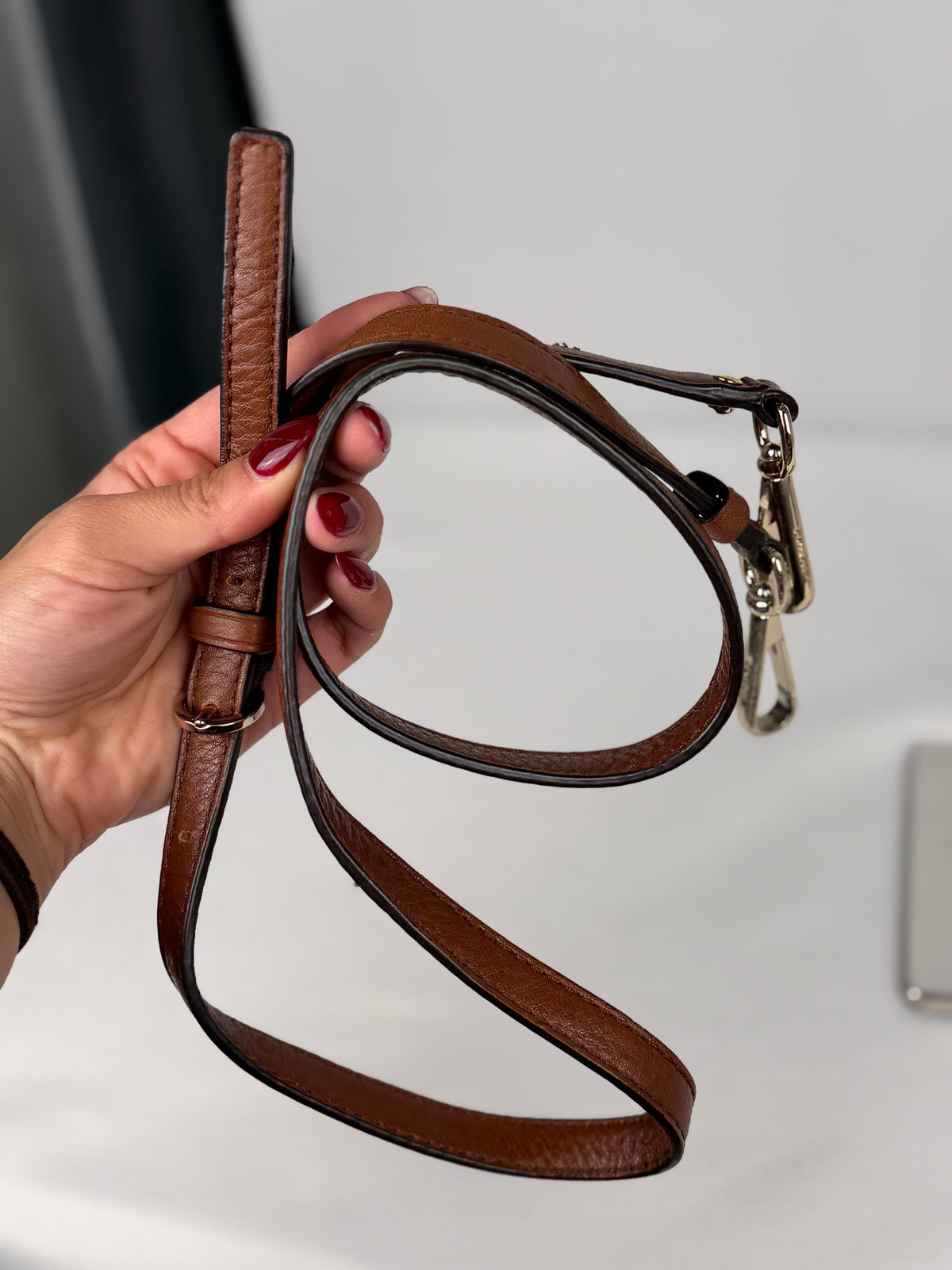 Coach 25169 Madison Madeline East/West Satchel Brown Leather Shoulder Bag