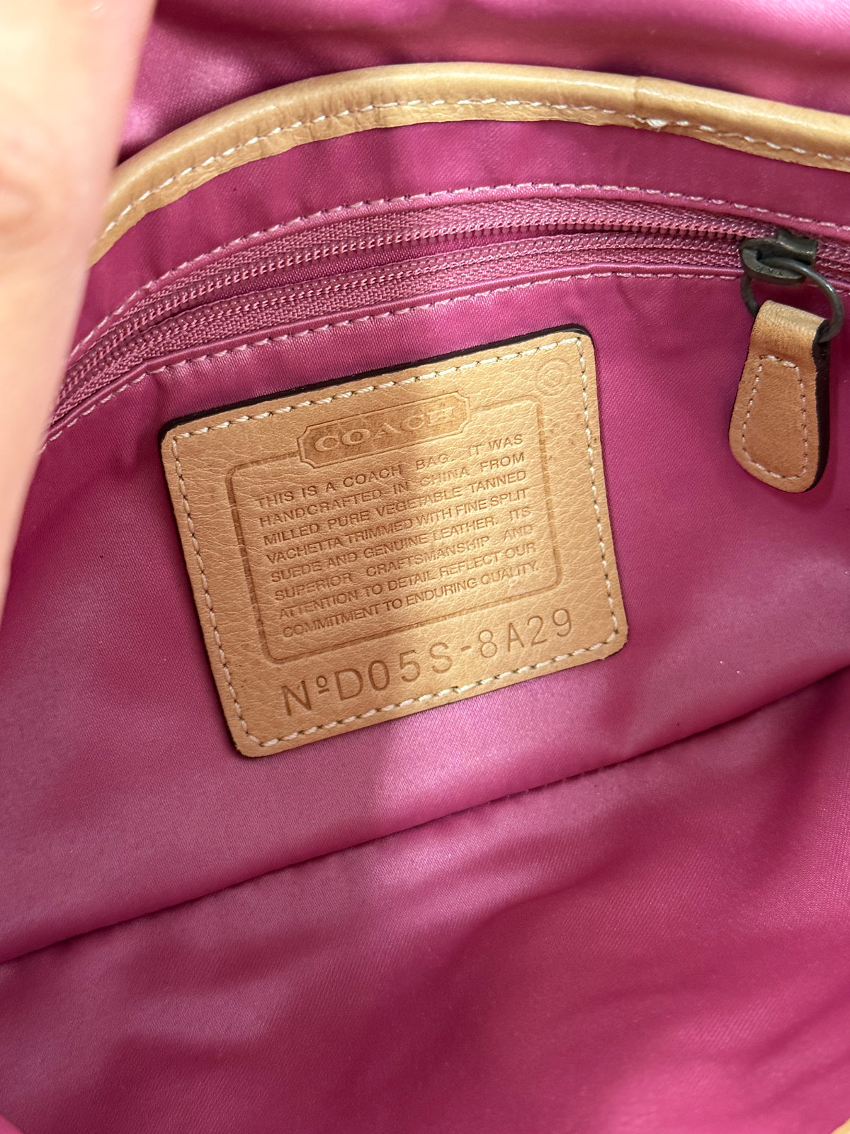 Coach RARE Soho 8A29 Brown/Tan Leather Shoulder Bag Gold Studded Detailing