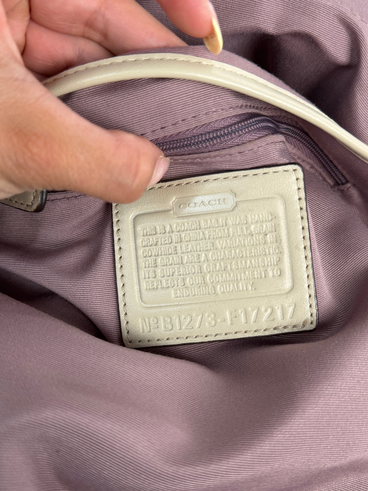 Coach F17217 Soho Beige Glitter Leather Shoulder Bag