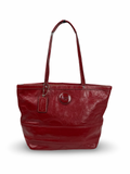 Coach F15142 Red Patent Leather Signature Shoulder Bag