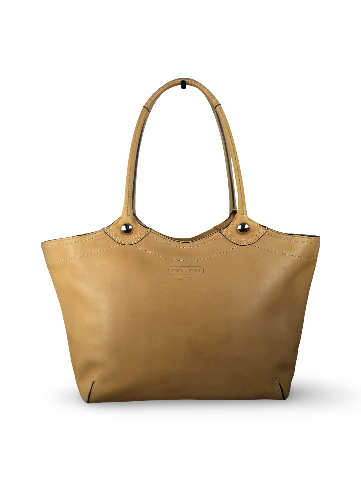 Coach F14383 Bleecker Tan/Brown Leather Shoulder Bag