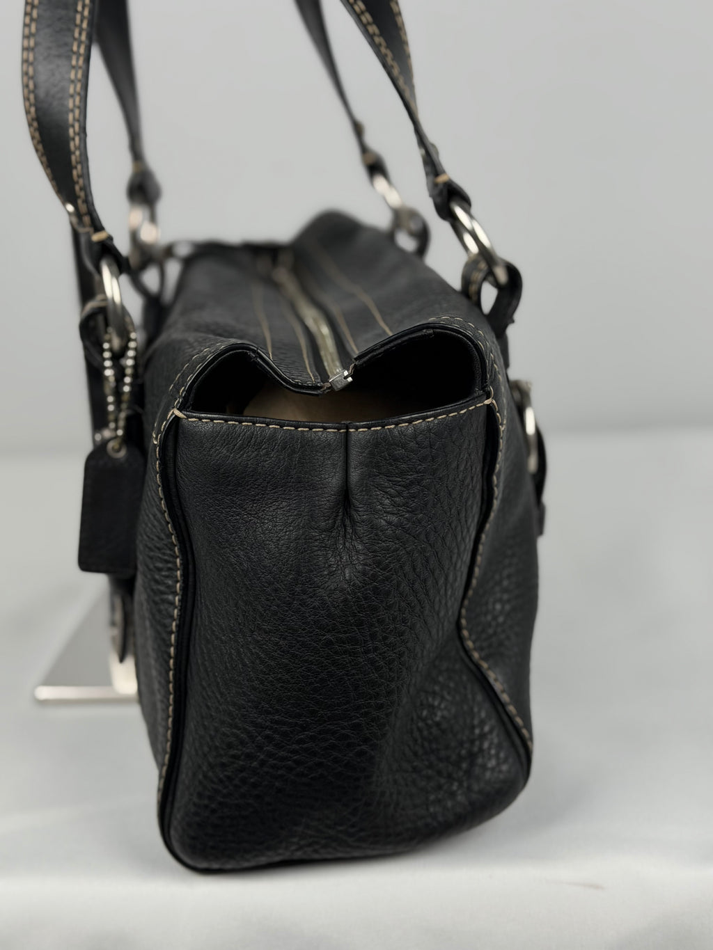 Coach F10887 Chelsea Black Pebbled Leather Shoulder Bag
