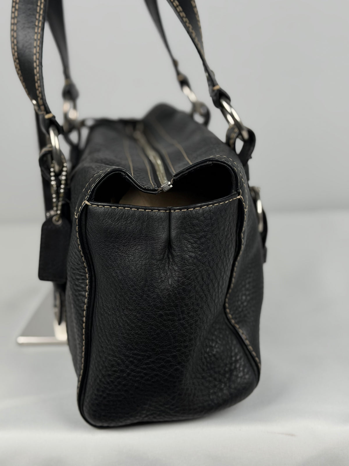 Coach F10887 Chelsea Black Pebbled Leather Shoulder Bag