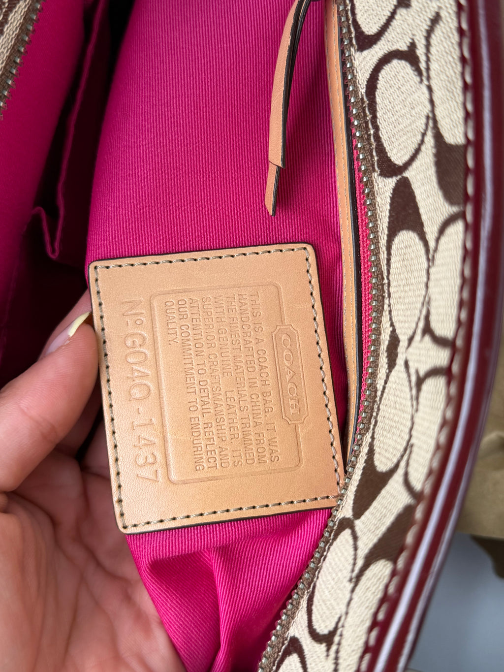 Coach 1437 Rare Patchwork Pink Multi Coloured Suede/Canvas/Leather Gallery Tote Shoulder Bag