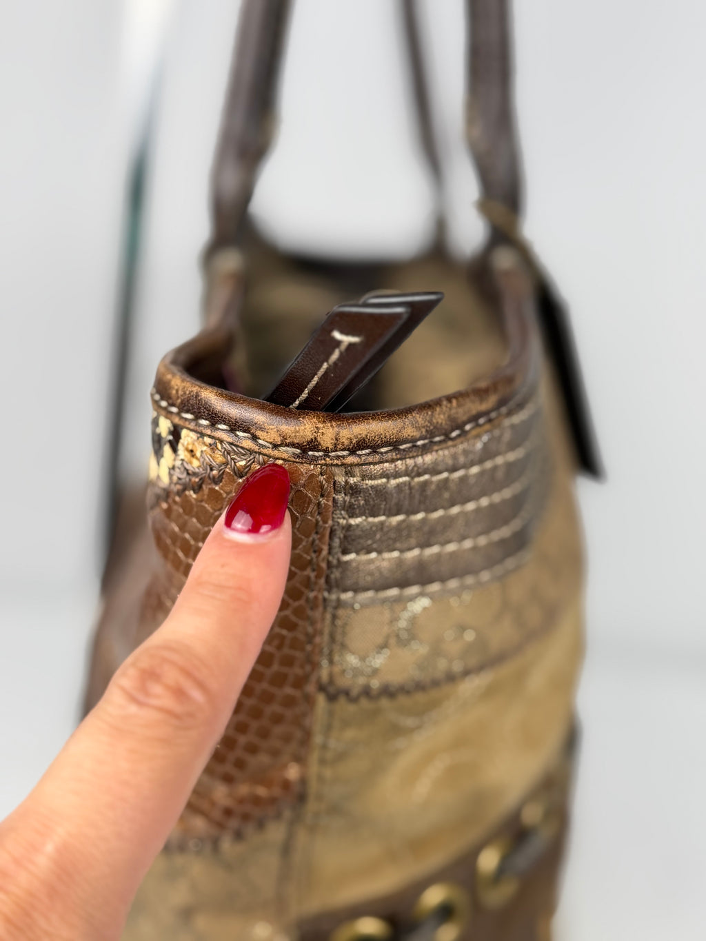 Coach 12899 Limited Edition Patchwork Bleecker Shoulder Bag