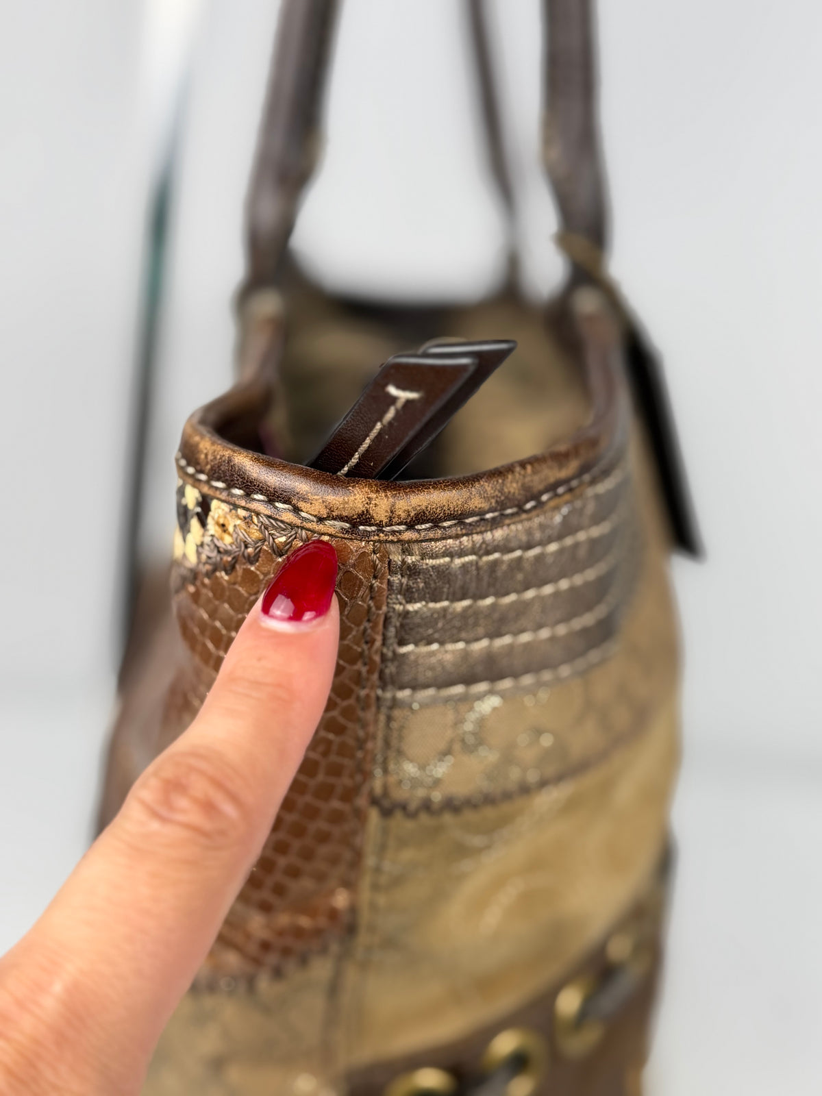 Coach 12899 Limited Edition Patchwork Bleecker Shoulder Bag