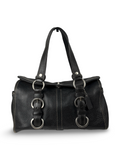 Coach F12334 Chelsea Turnlock Black Pebbled Leather Shoulder Bag