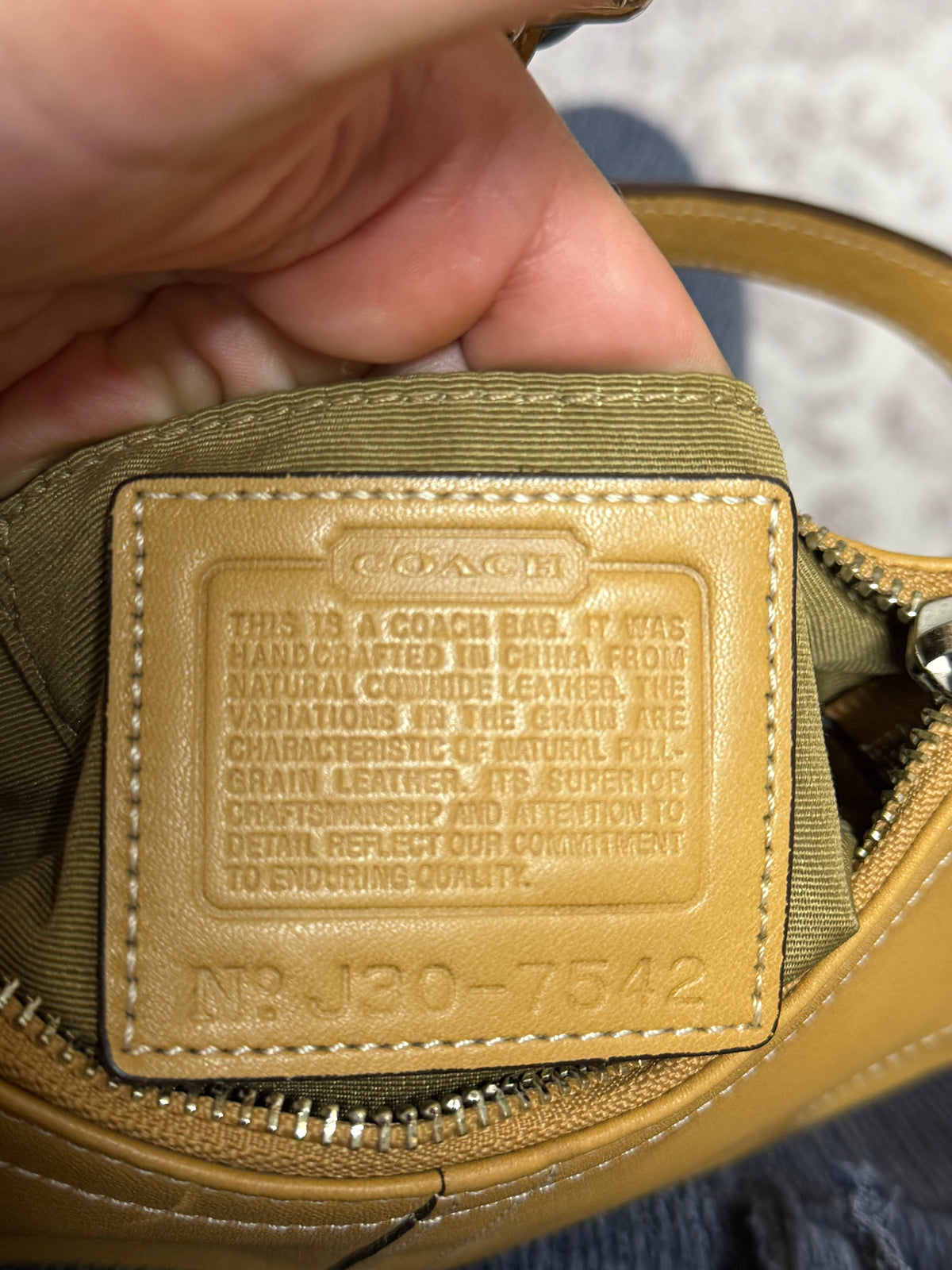 Coach 7542 Soho Mini Tan Brown Leather Shoulder Bag