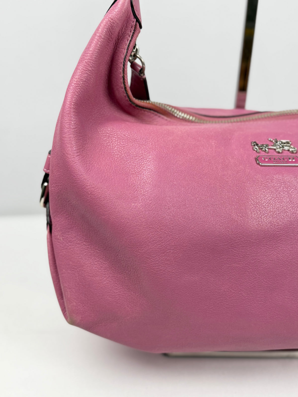 Coach 14304 Pink/Purple Leather Shoulder Bag
