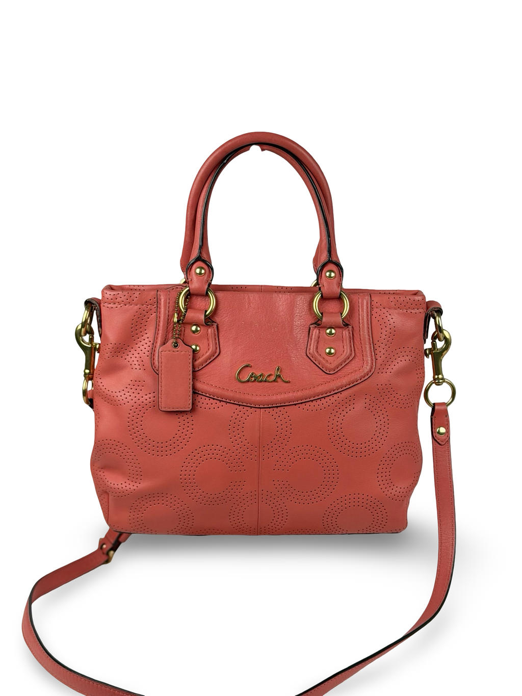Coach F23243 Ashley Pink Leather Hand Bag