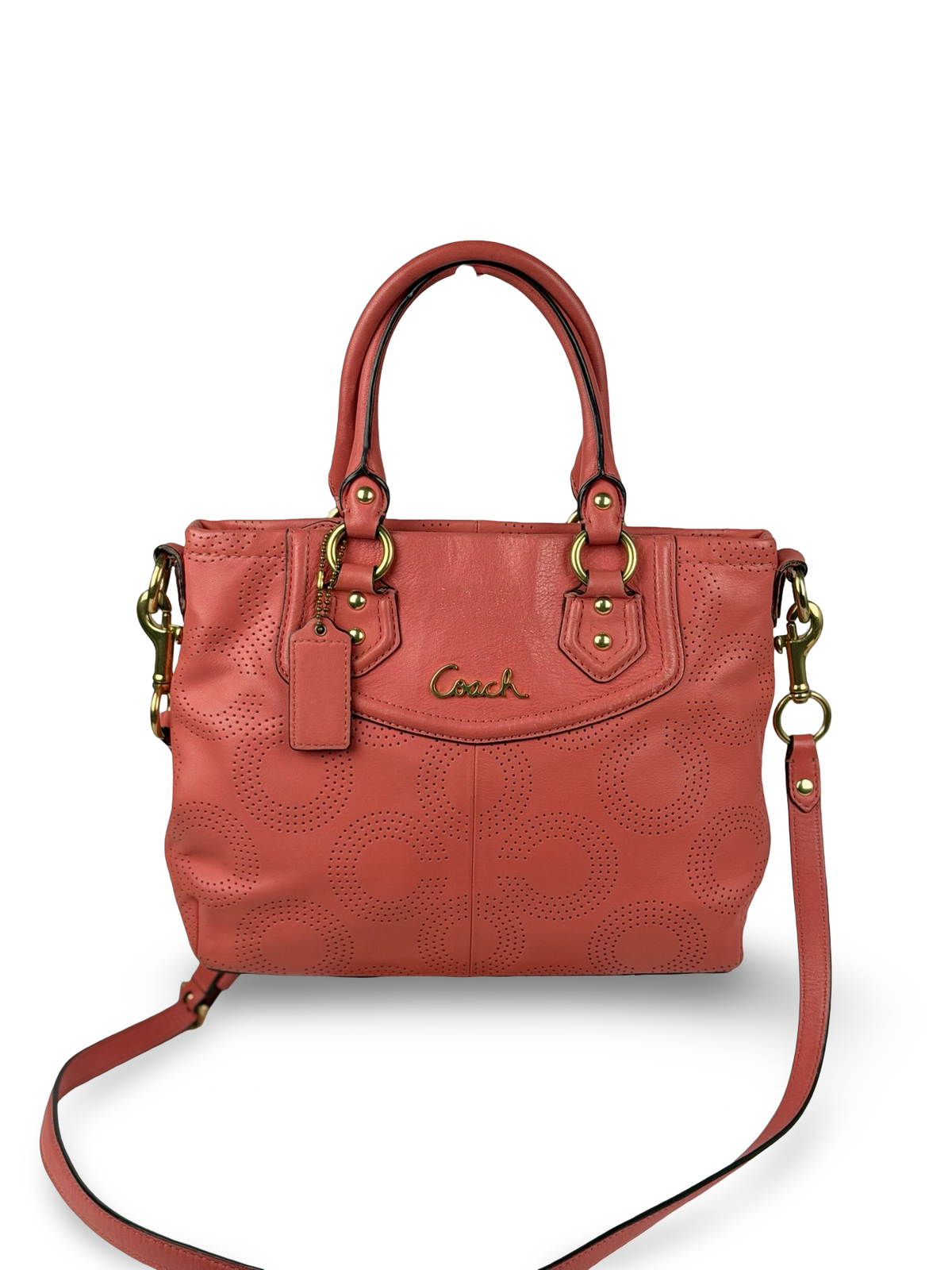 Coach F23243 Ashley Pink Leather Hand Bag