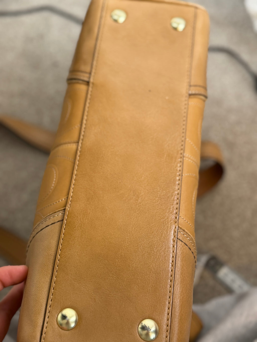Coach 11330 Hampton Turnlock Flap Monogram Embossed Leather Shoulder Bag