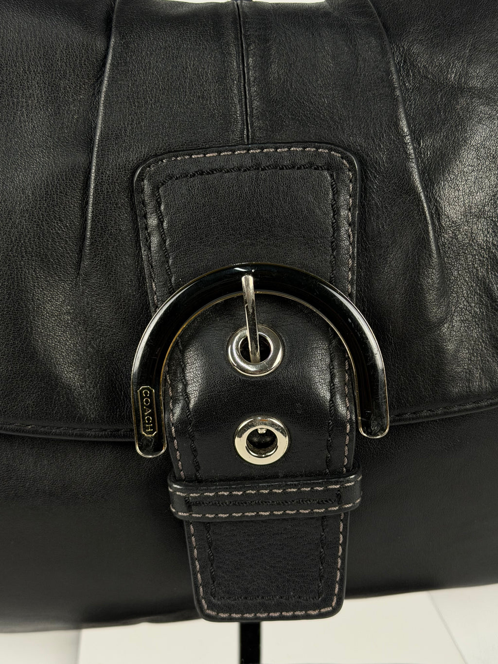 Coach F17217 Soho Black Leather Shoulder Bag