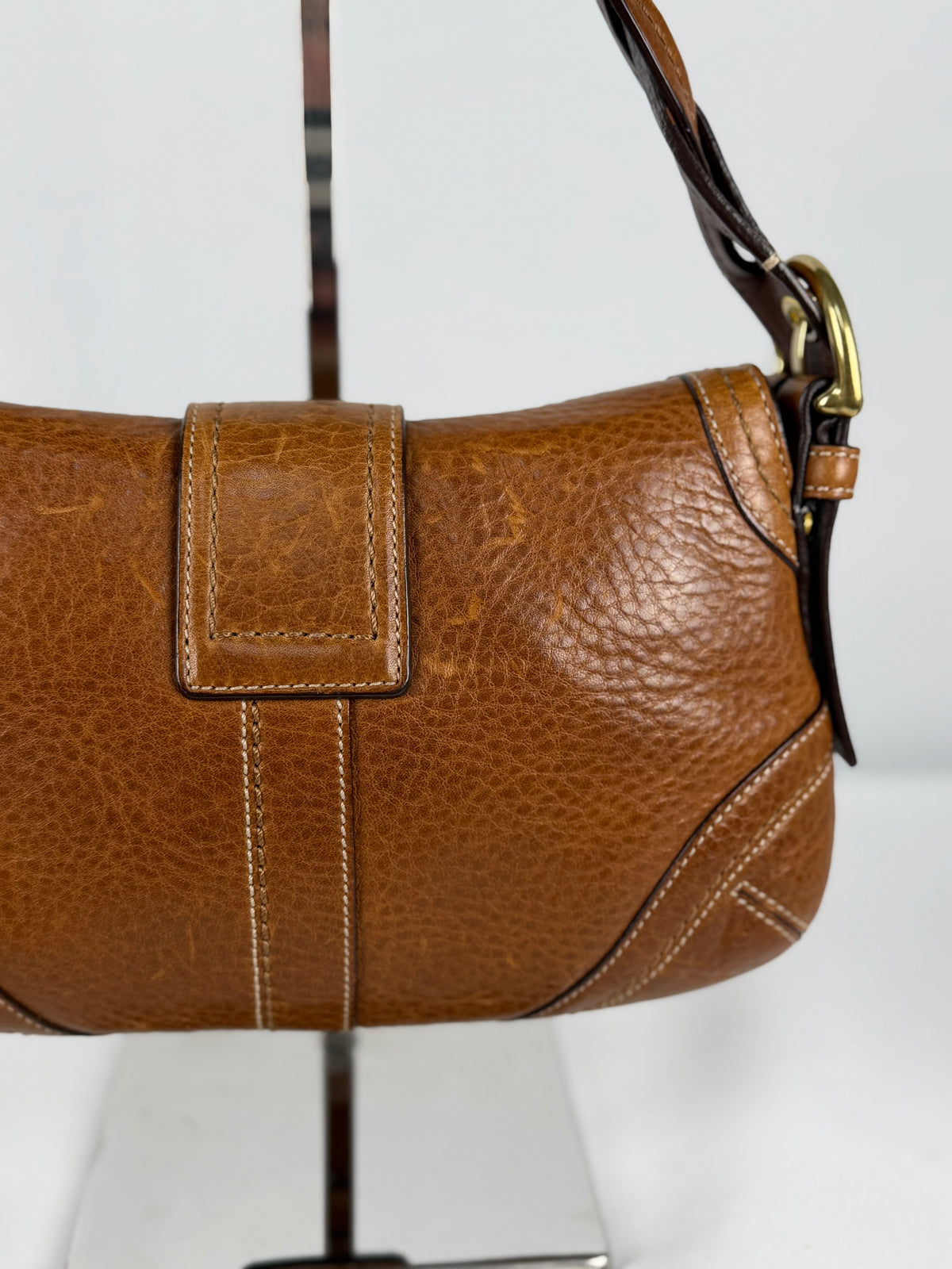 Coach 10317 Soho Rare Brown Pebbled Leather Shoulder Bag with dustbag