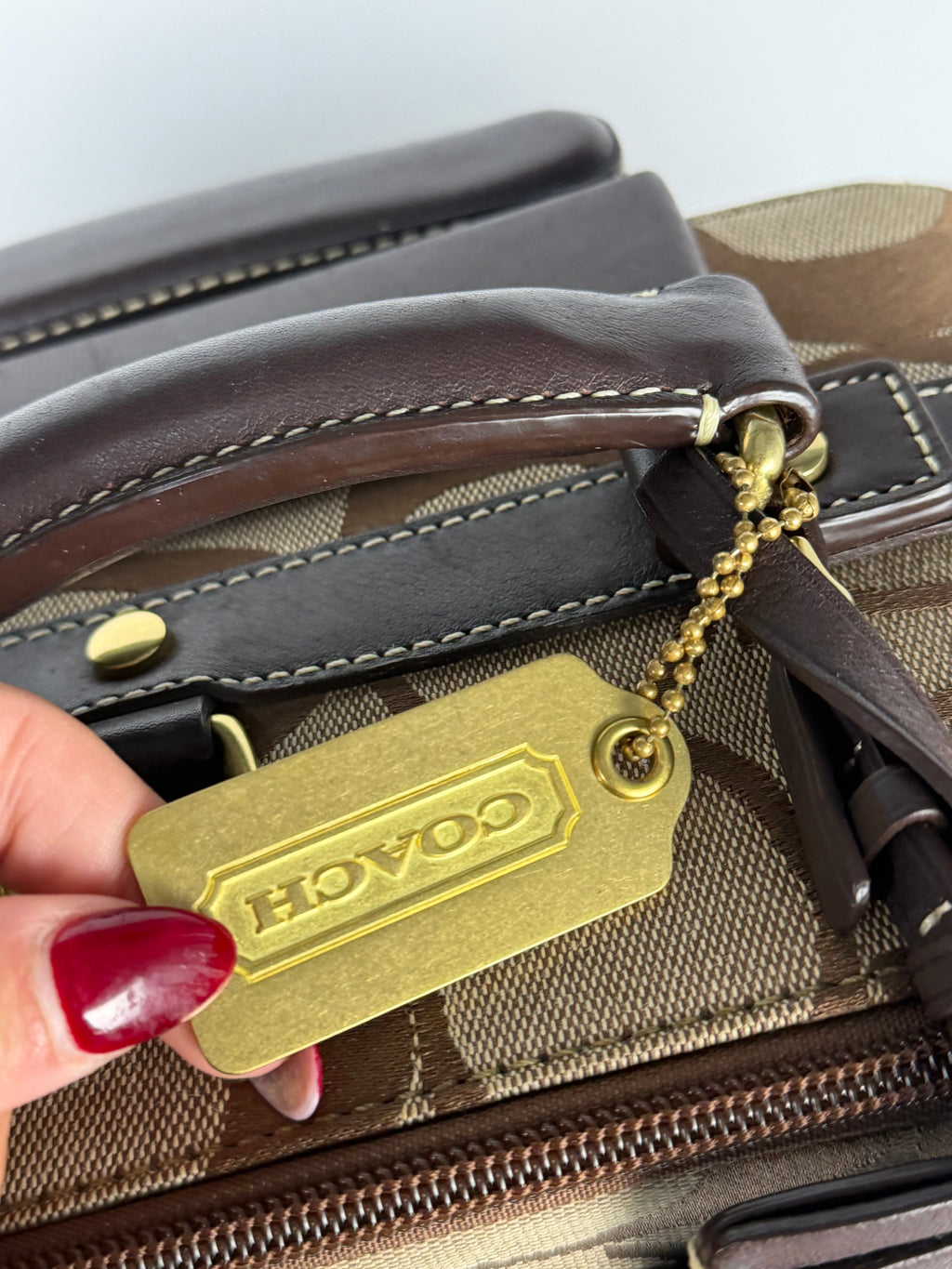 Coach Rare 77022 Luggage Signature Brown Monogram Suitcase