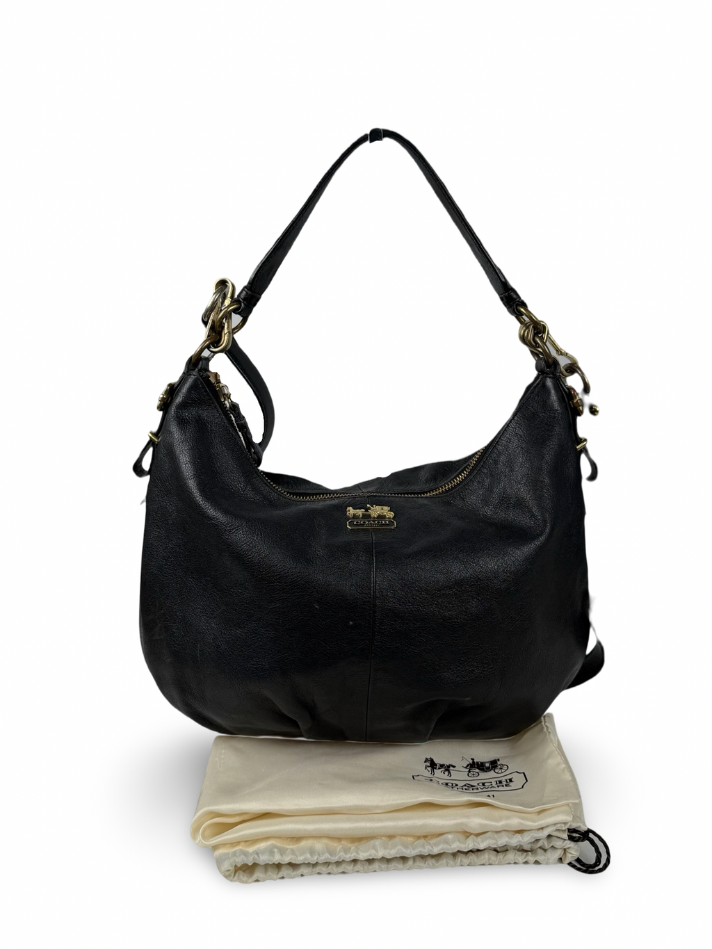 Coach 15959 Black Leather Hobo Shoulder Bag
