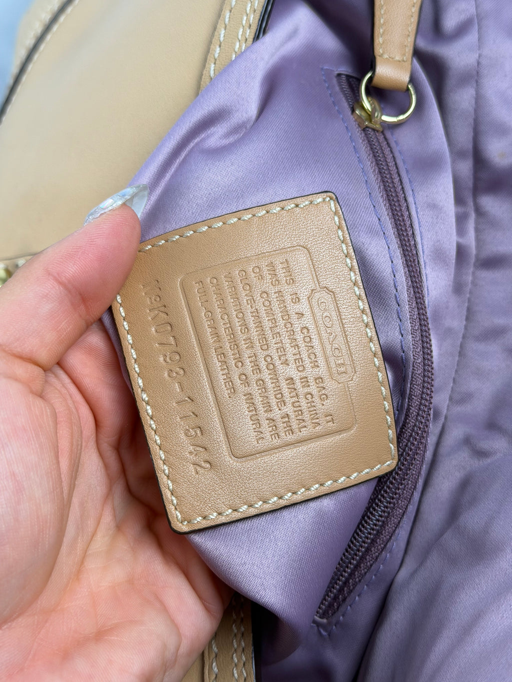 Coach 11542 Turnlock Brown/Tan Leather Shoulder bag