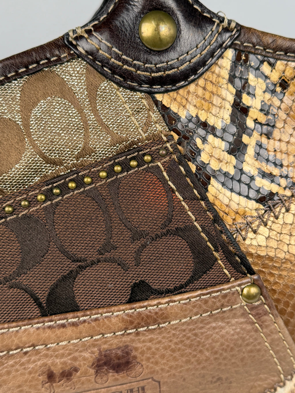 Coach 12899 Limited Edition Patchwork Bleecker Shoulder Bag