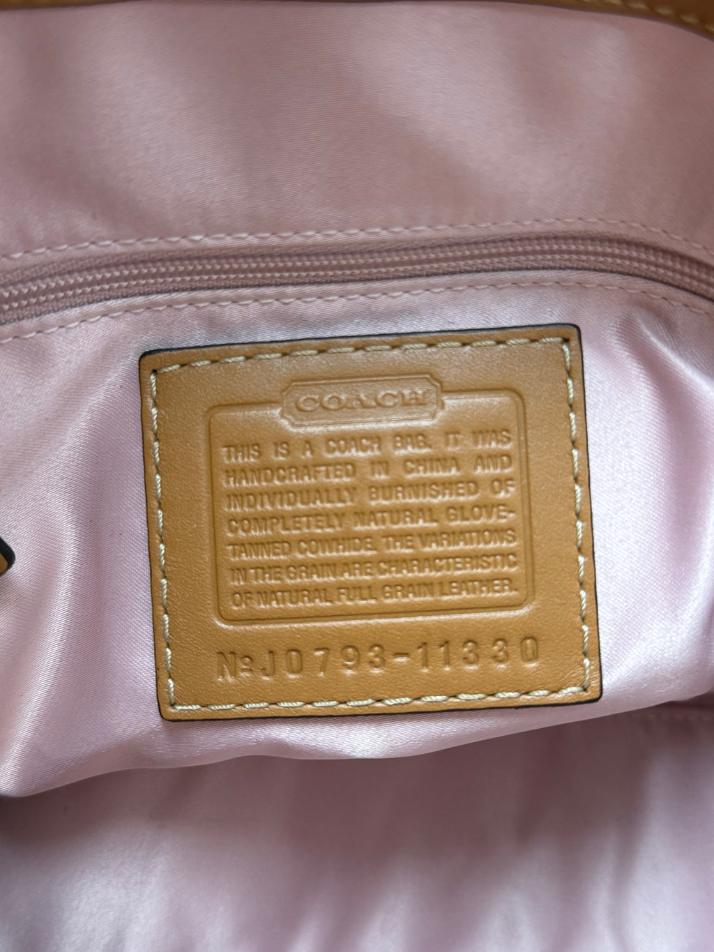 Coach 11330 Hampton Turnlock Flap Brown/Tan Leather Shoulder Bag