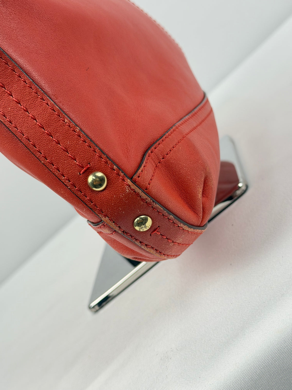 Coach F24404 Red/Orange Leather Shoulder Bag