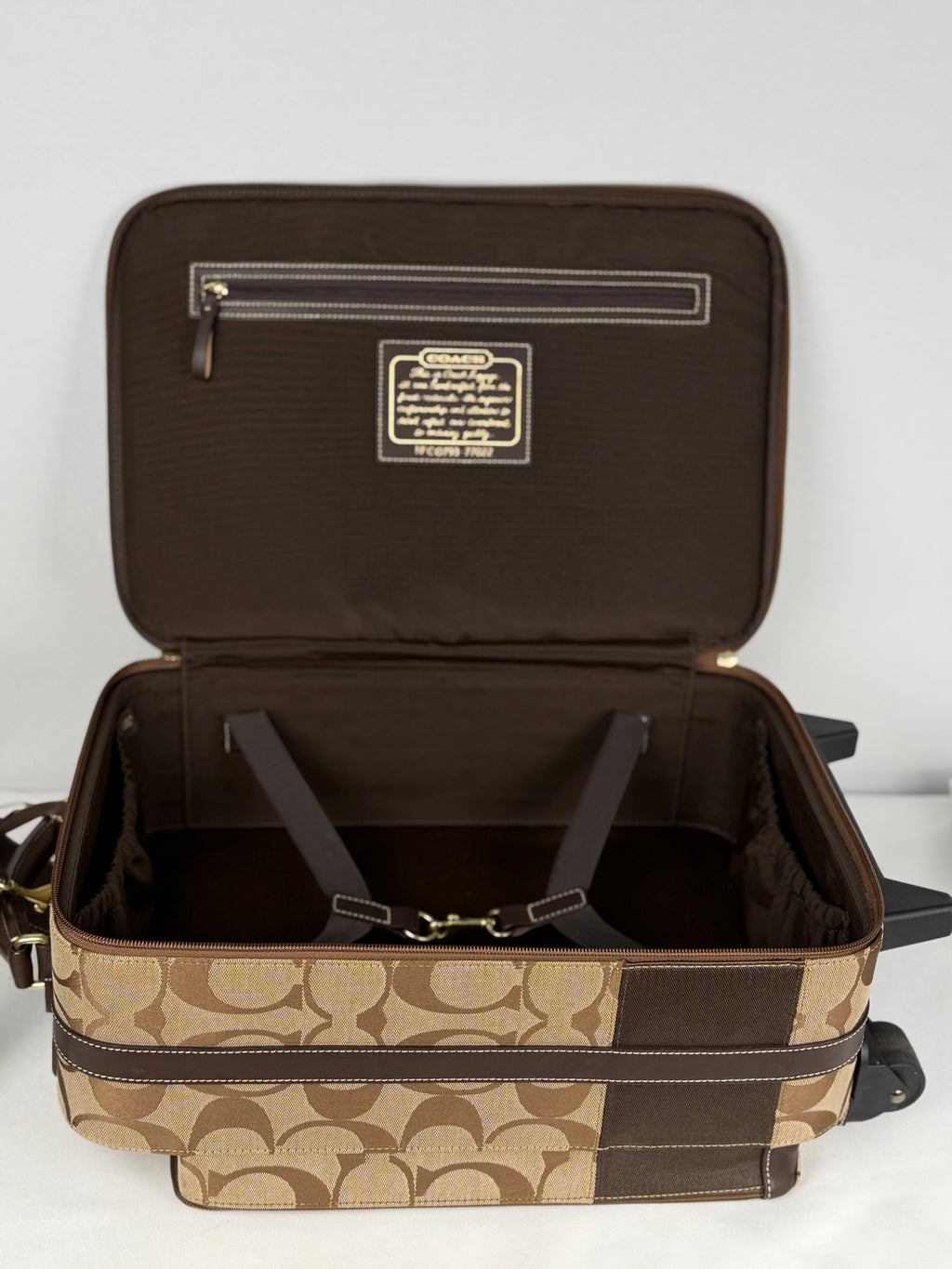 Coach Rare 77022 Luggage Signature Brown Monogram Suitcase