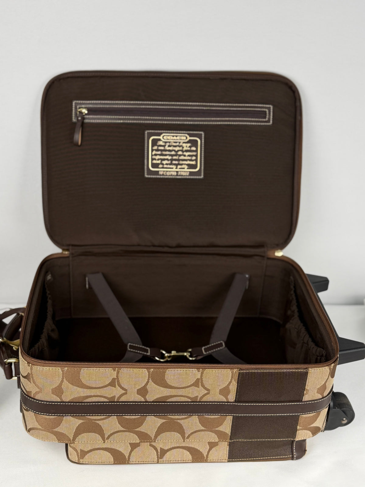 Coach Rare 77022 Luggage Signature Brown Monogram Suitcase