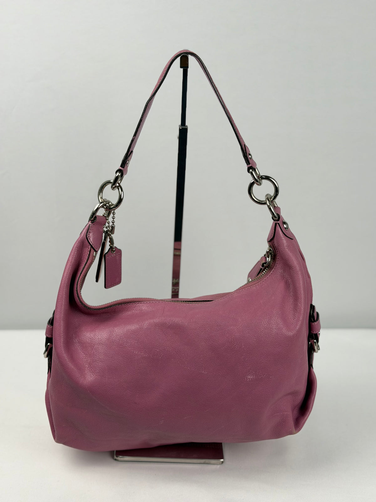 Coach 14304 Pink/Purple Leather Shoulder Bag