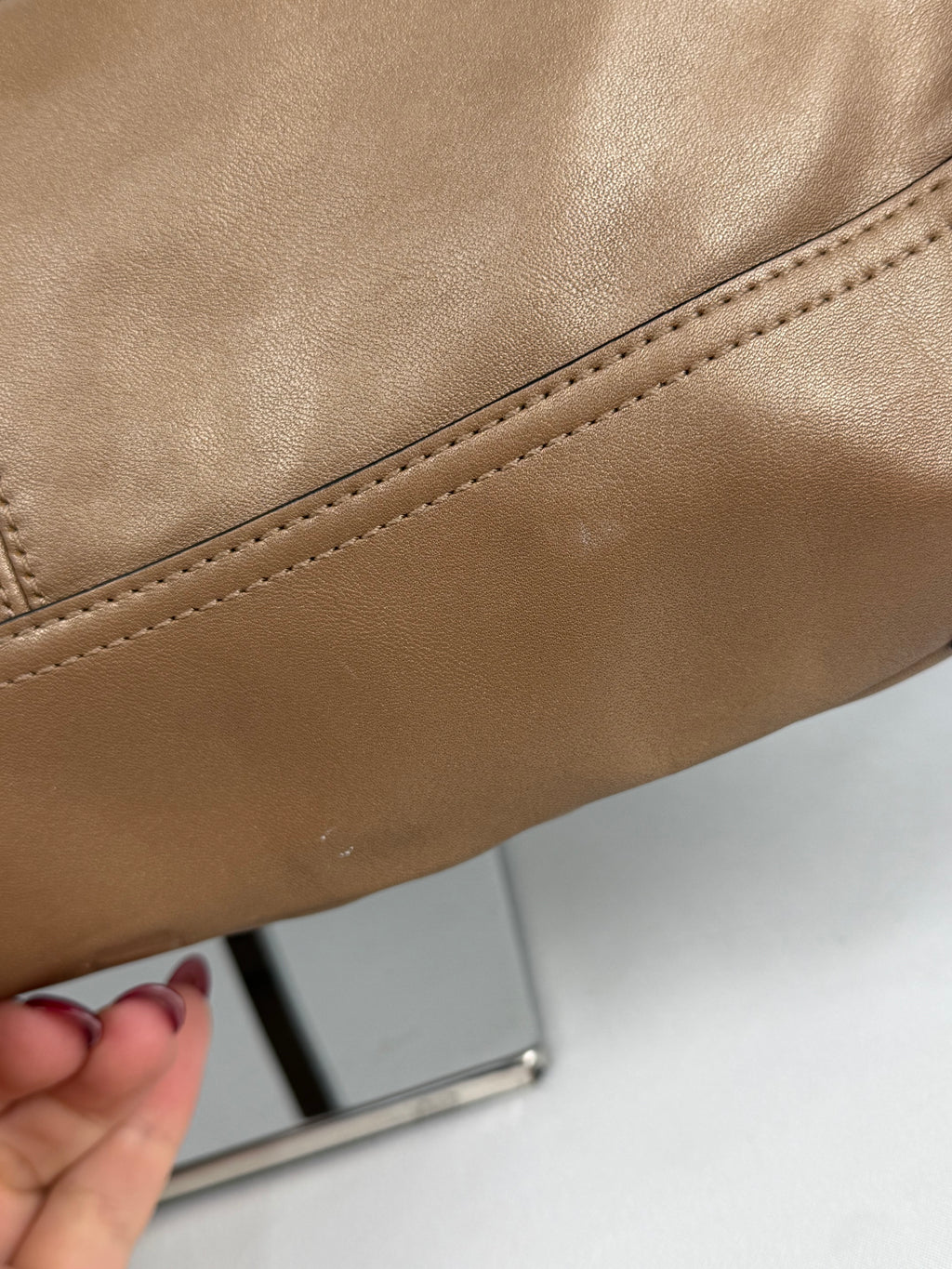 Coach F24404 Brown/Bronze Leather Shoulder Bag