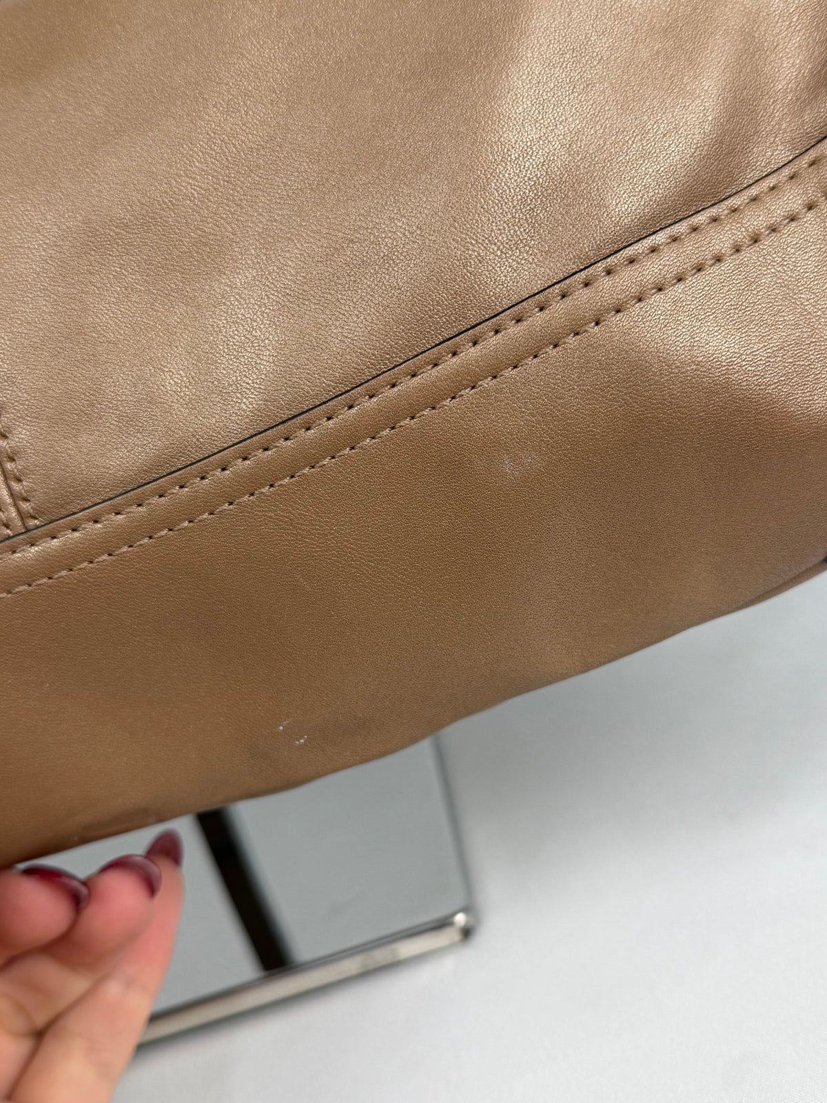 Coach F24404 Brown/Bronze Leather Shoulder Bag