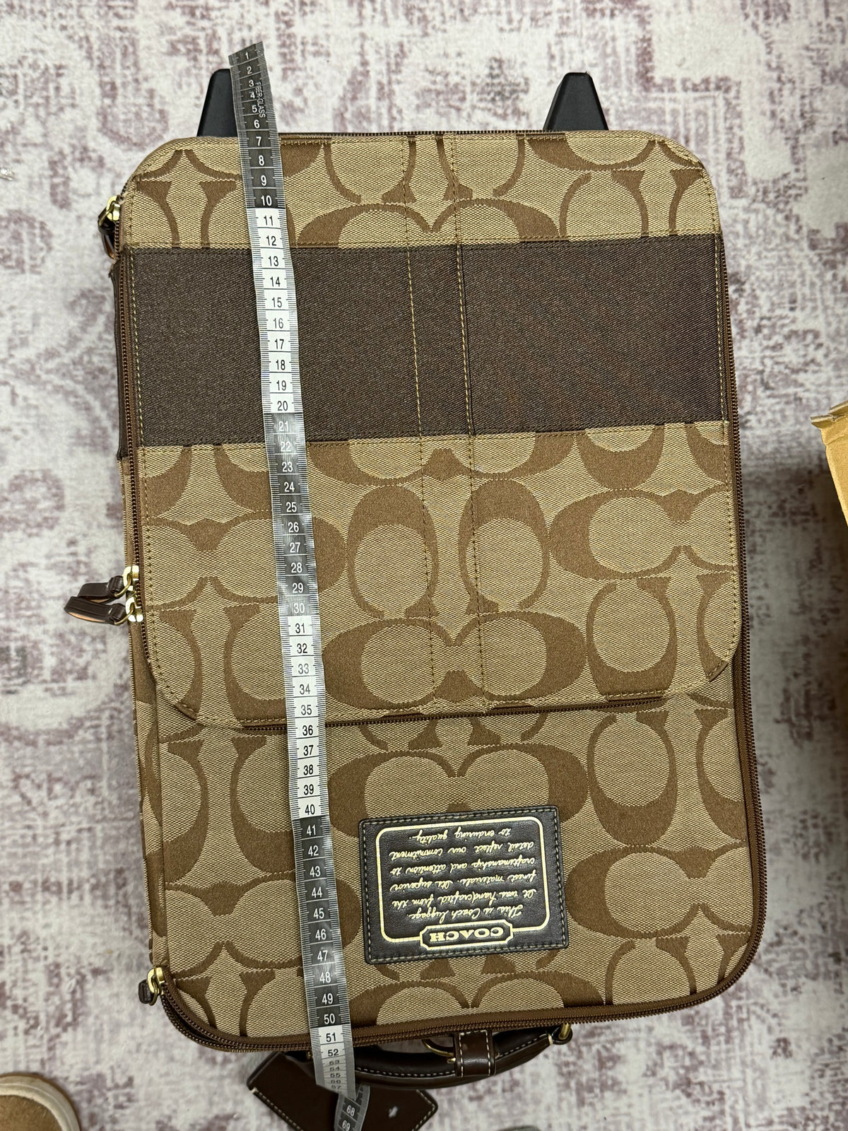 Coach Rare 77022 Luggage Signature Brown Monogram Suitcase