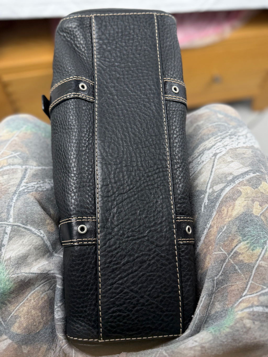 Coach F10887 Chelsea Black Pebbled Leather Shoulder Bag
